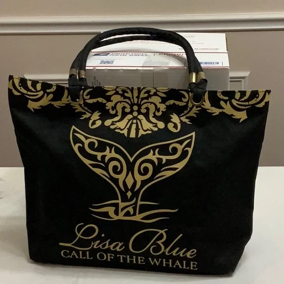 Lisa Blue Beach/Pool tote - Black - Picture 1 of 9